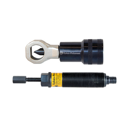 M10-M24 nut splitter shown next to 12T hydraulic ram