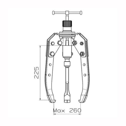15130800 - Hydraulic Self Centering 2/3 Leg Puller - 8T