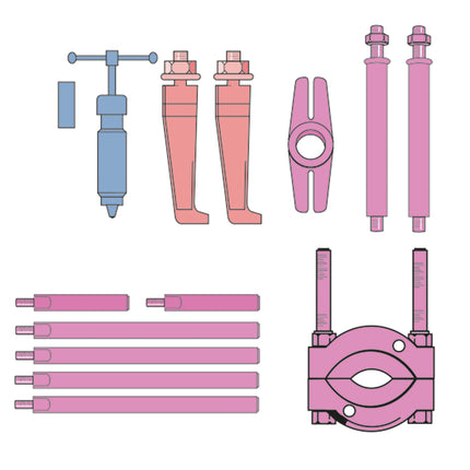 19310300 - Hydraulic Thin Jaw Puller & Separator Kit