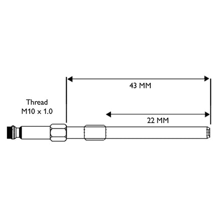 31422070 - Glowplug Adaptor - M10 X 1.0 Renault 1.9 / Peugeot DW8 Land Rover