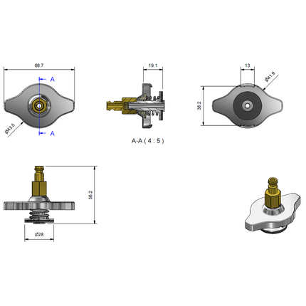 33157100 - 315 Series Cooling Cap No 5 - Citroen, Fiat, Honda, Lexus, Mazda, Opel Vauxhall, Asian Imports
