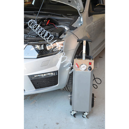343001v2 12V Brake Bleeder shown connected to car