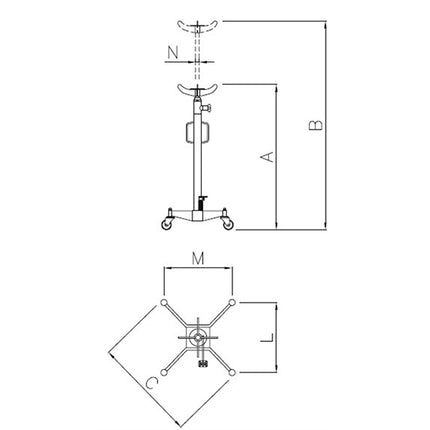 DIMENSIO DIAGRAM OF TRANSMISSION JACKS
