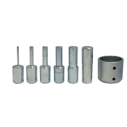 set of metal press pieces for use with a 30T hydraulic press