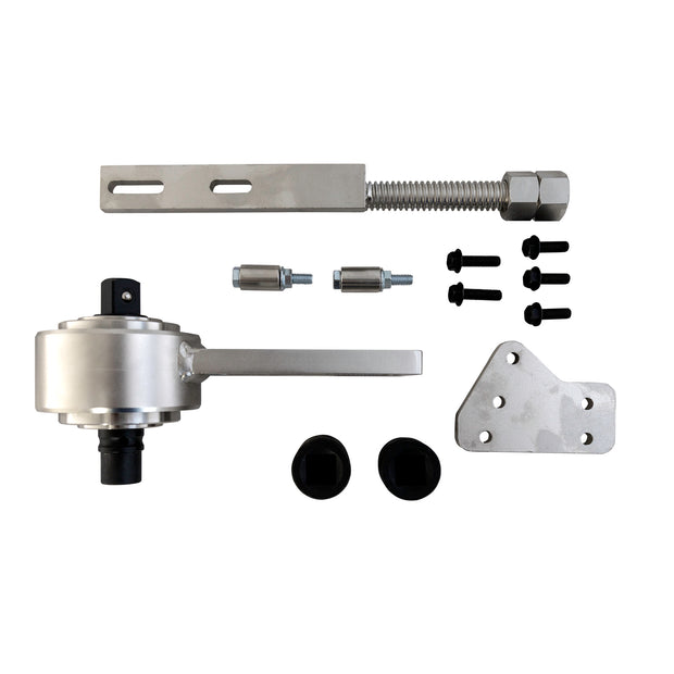 components of 80062000 1L ecobooste gear belt installation tool laid out