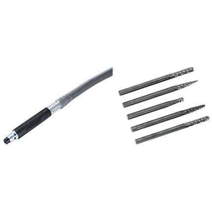 die grinder and bit set shown out of the box