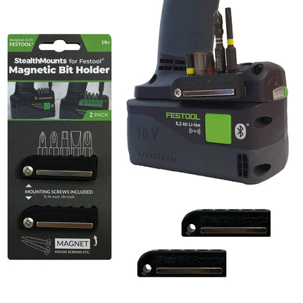 BH-FT-S-BLK-2 - Stubby Magnetic Bit Holder - Festool