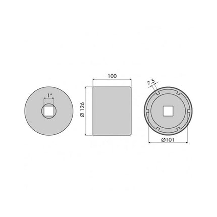 GO1328 - Hub Nut Socket - Mercedes