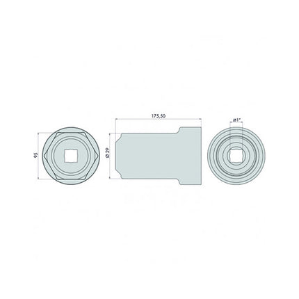 GO1344 - Hub Nut Socket - Volvo/ Renault/ Fiat