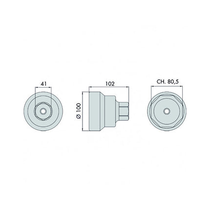 GO1351 - Hub Nut Socket - Scania