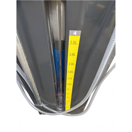 Vortex Tank showing 15l capacity