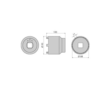 GO1308 - Hub Nut Socket - Mercedes