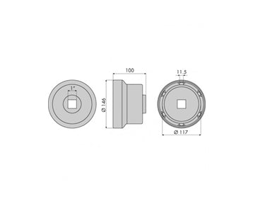 GO1326 - Hub Nut Socket - TGA/MAN/Mercedes