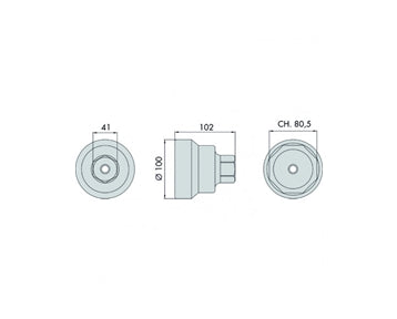 GO1351 - Hub Nut Socket - Scania